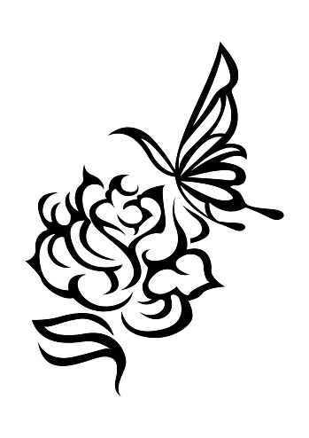Detail Gambar Tato Tribal Bunga Mawar Nomer 28
