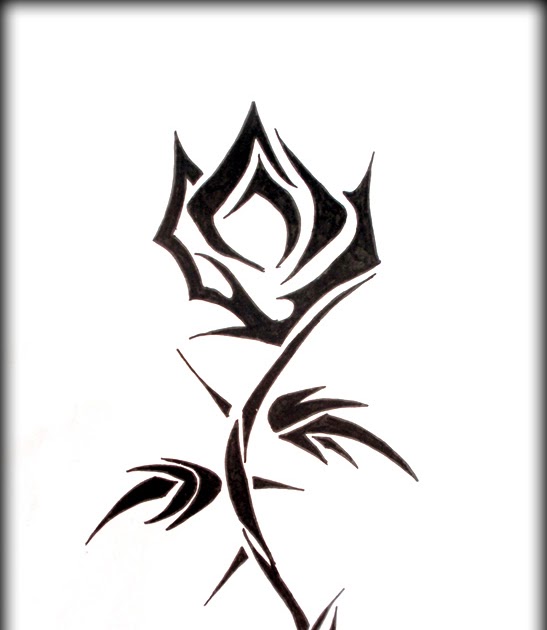 Detail Gambar Tato Tribal Bunga Mawar Nomer 31