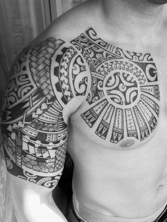 Detail Gambar Tato Tribal Di Dada Nomer 8