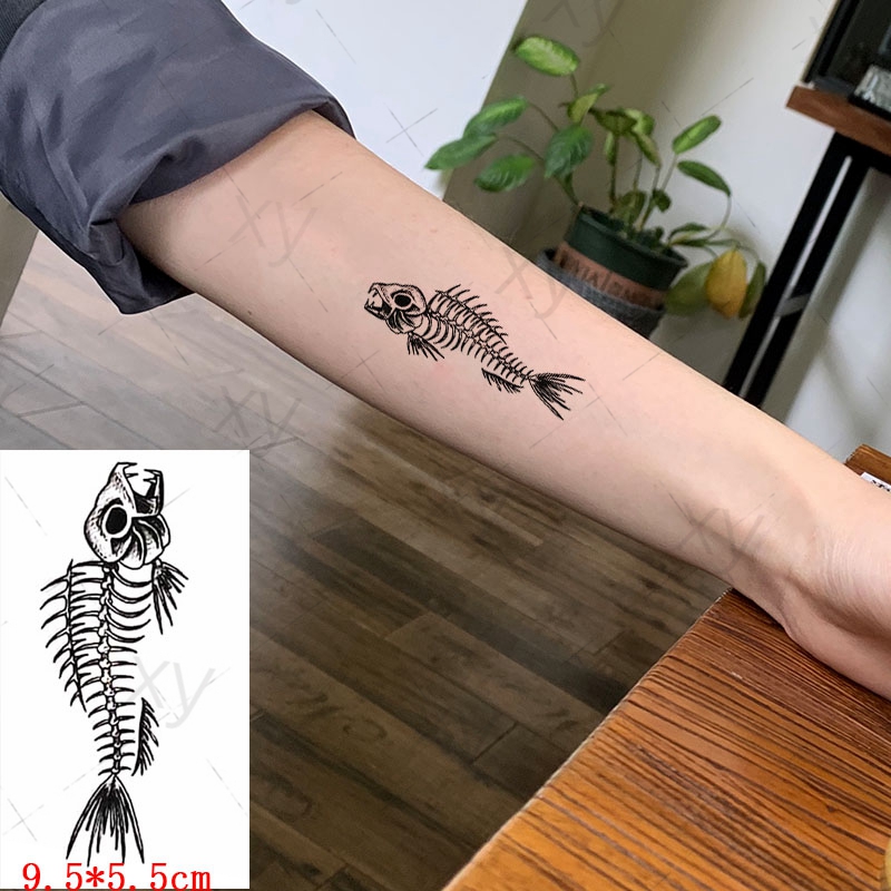 Detail Gambar Tato Tulang Ikan Nomer 13