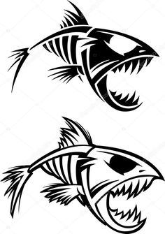 Detail Gambar Tato Tulang Ikan Nomer 3