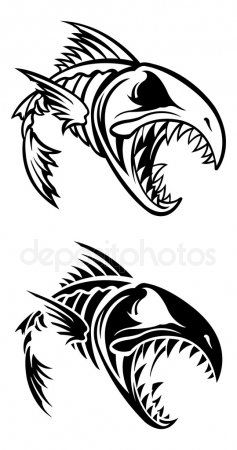 Detail Gambar Tato Tulang Ikan Nomer 31