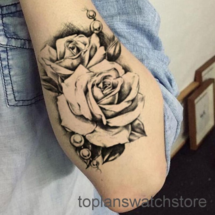 Detail Gambar Tatto Bunga Mawar Nomer 25