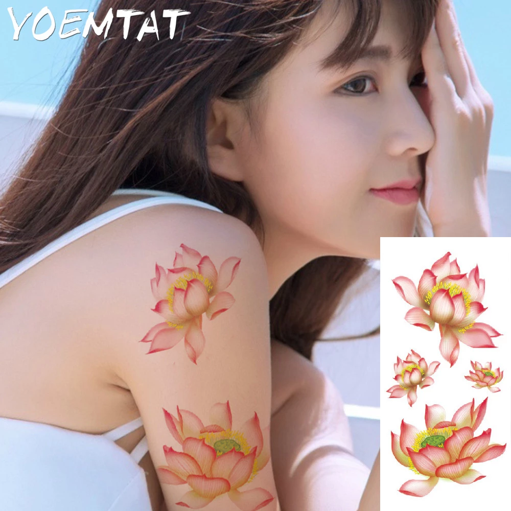 Detail Gambar Tatto Bunga Teratai Nomer 50
