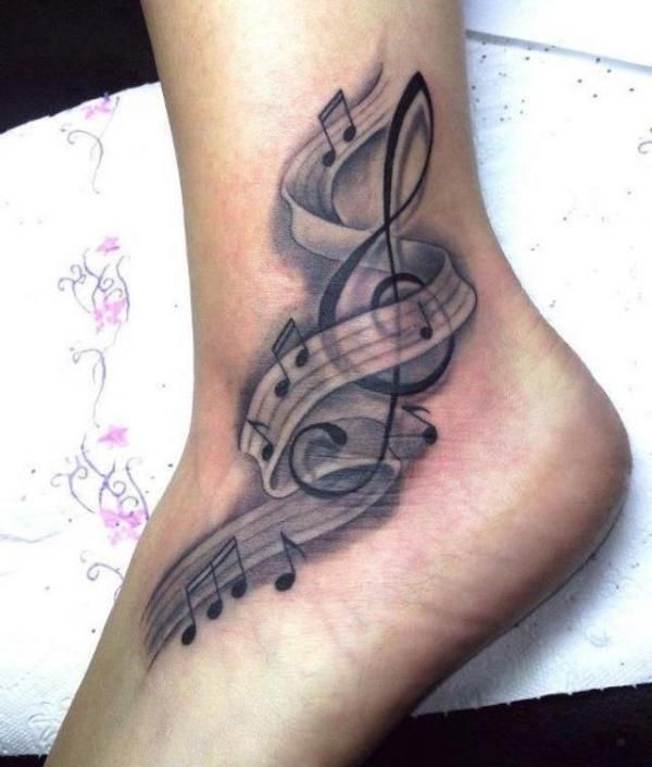 Detail Gambar Tatto Not Musik Nomer 22