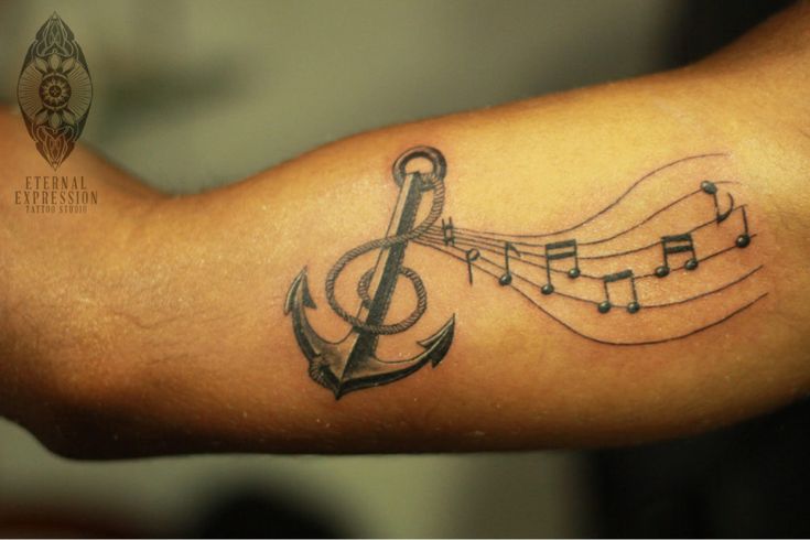 Detail Gambar Tatto Not Musik Nomer 23