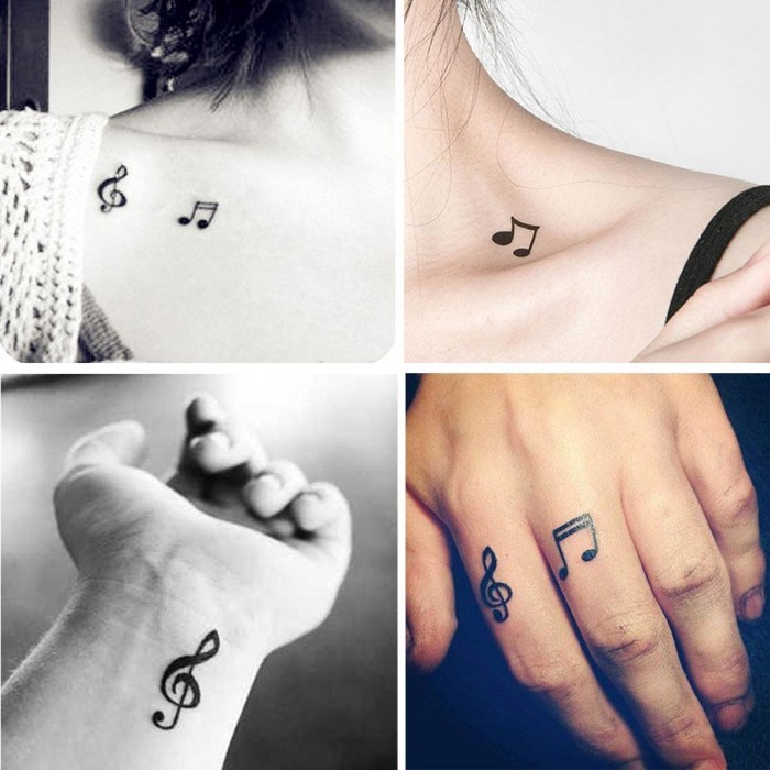 Detail Gambar Tatto Not Musik Nomer 6