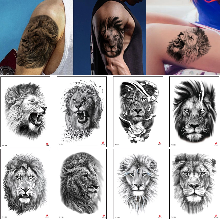 Detail Gambar Tatto Singa Nomer 46