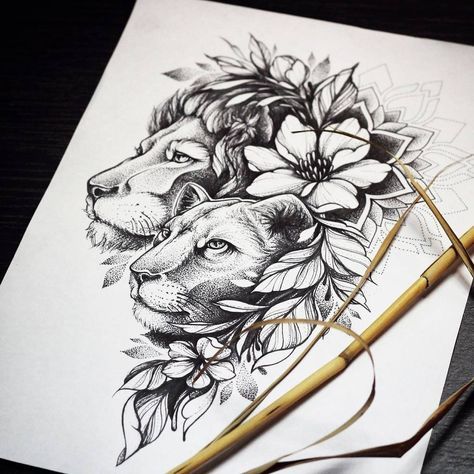 Detail Gambar Tatto Singa Nomer 10