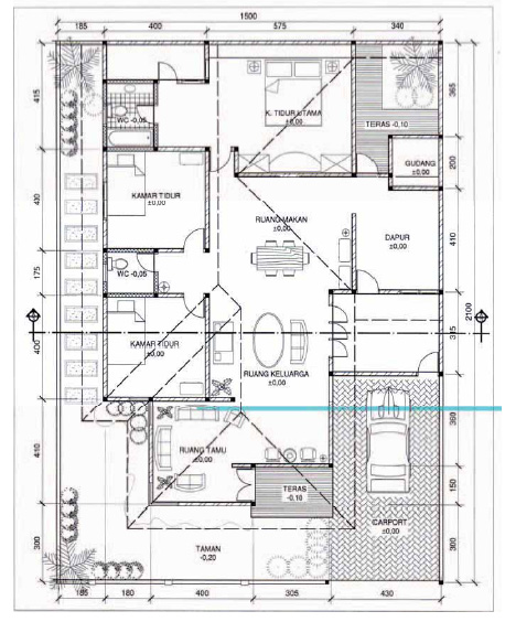 Detail Gambar Teknik Denah Rumah Koleksi Nomer 18