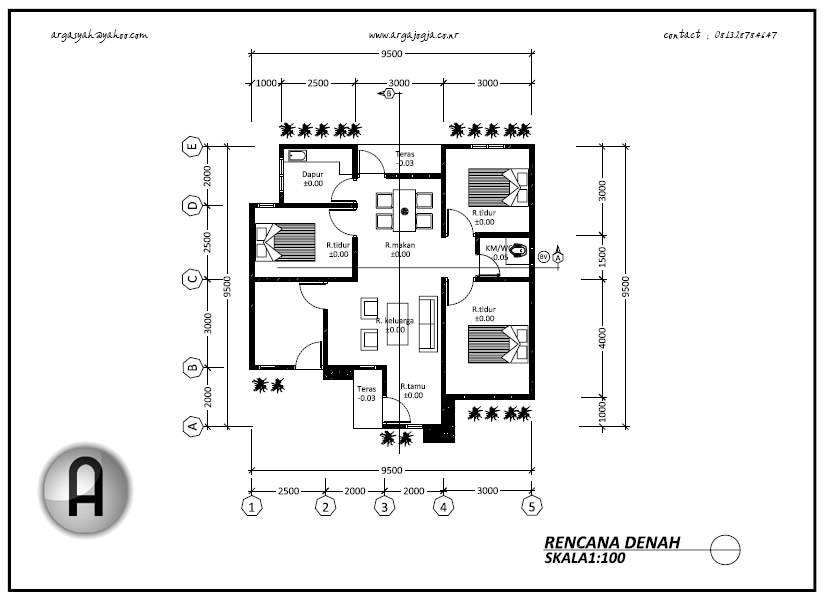 Detail Gambar Teknik Denah Rumah Koleksi Nomer 5