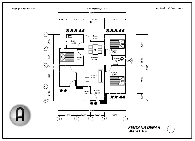 Detail Gambar Teknik Denah Rumah Nomer 5