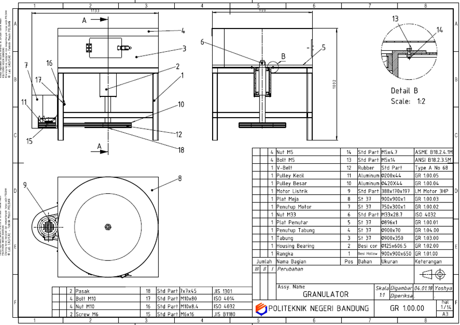 Detail Gambar Teknik Detail Nomer 7