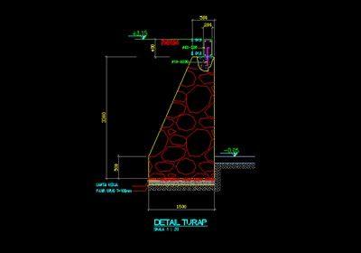 Detail Gambar Teknik Detail Talud Jalan Nomer 4