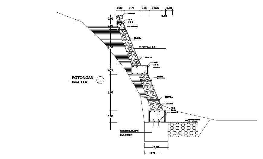 Detail Gambar Teknik Detail Talud Jalan Nomer 5