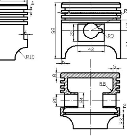 Detail Gambar Teknik Piston Nomer 16