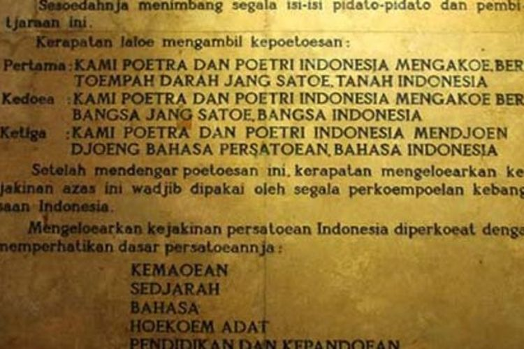 Detail Gambar Teks Asli Sumpah Pemuda Nomer 14