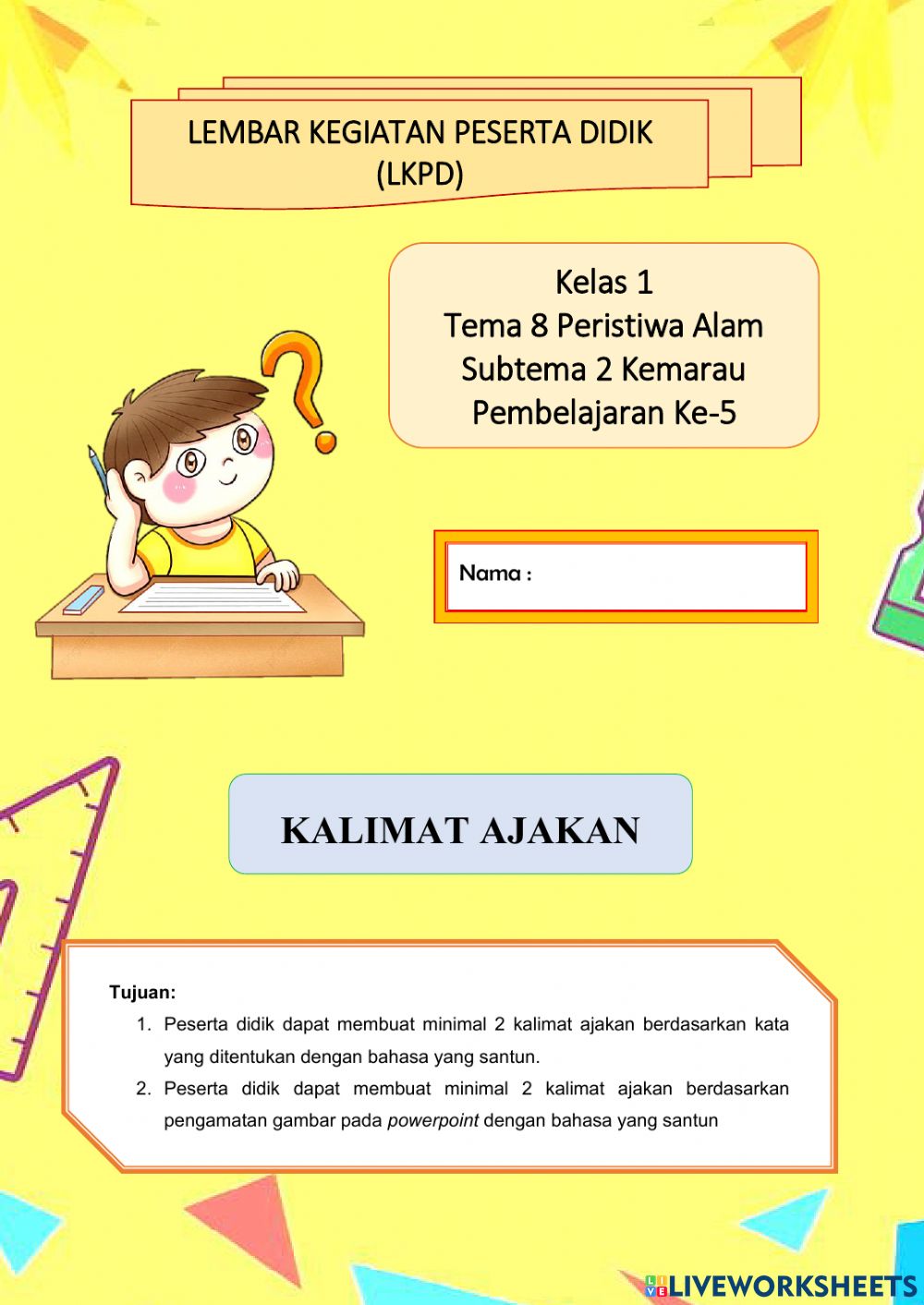 Detail Gambar Tema 8 Kelas 1 Nomer 50