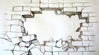 Detail Gambar Tembok Retak 3d Hitam Putih Nomer 26