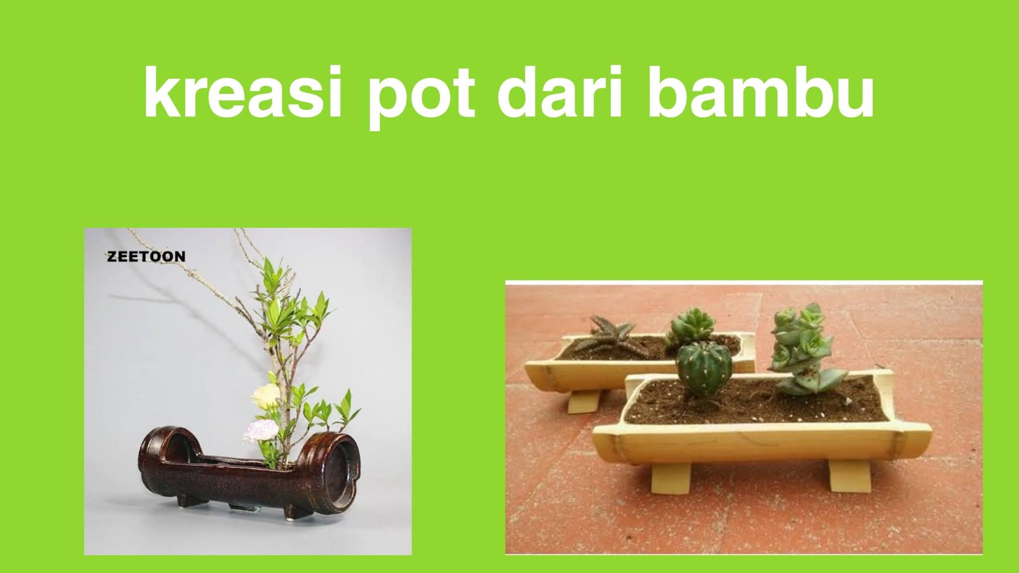 Detail Gambar Tempat Bunga Dari Bambu Nomer 49