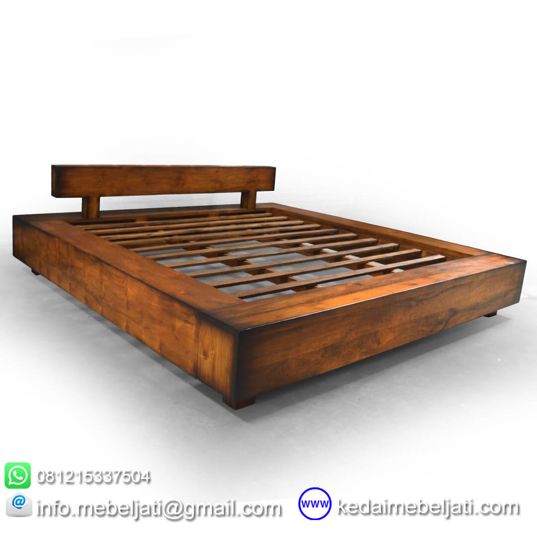 Detail Gambar Tempat Tidur Kayu Jati Minimalis Nomer 17