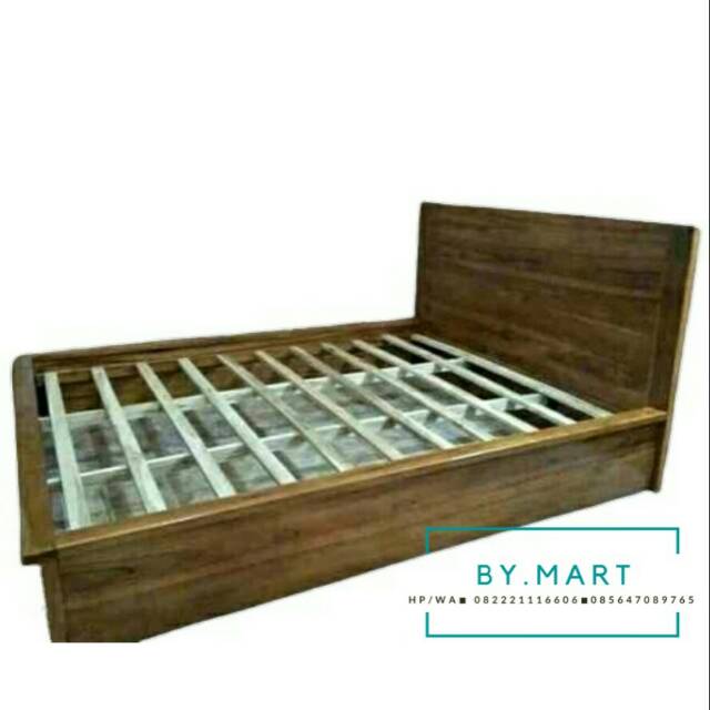 Detail Gambar Tempat Tidur Kayu Jati Minimalis Nomer 21