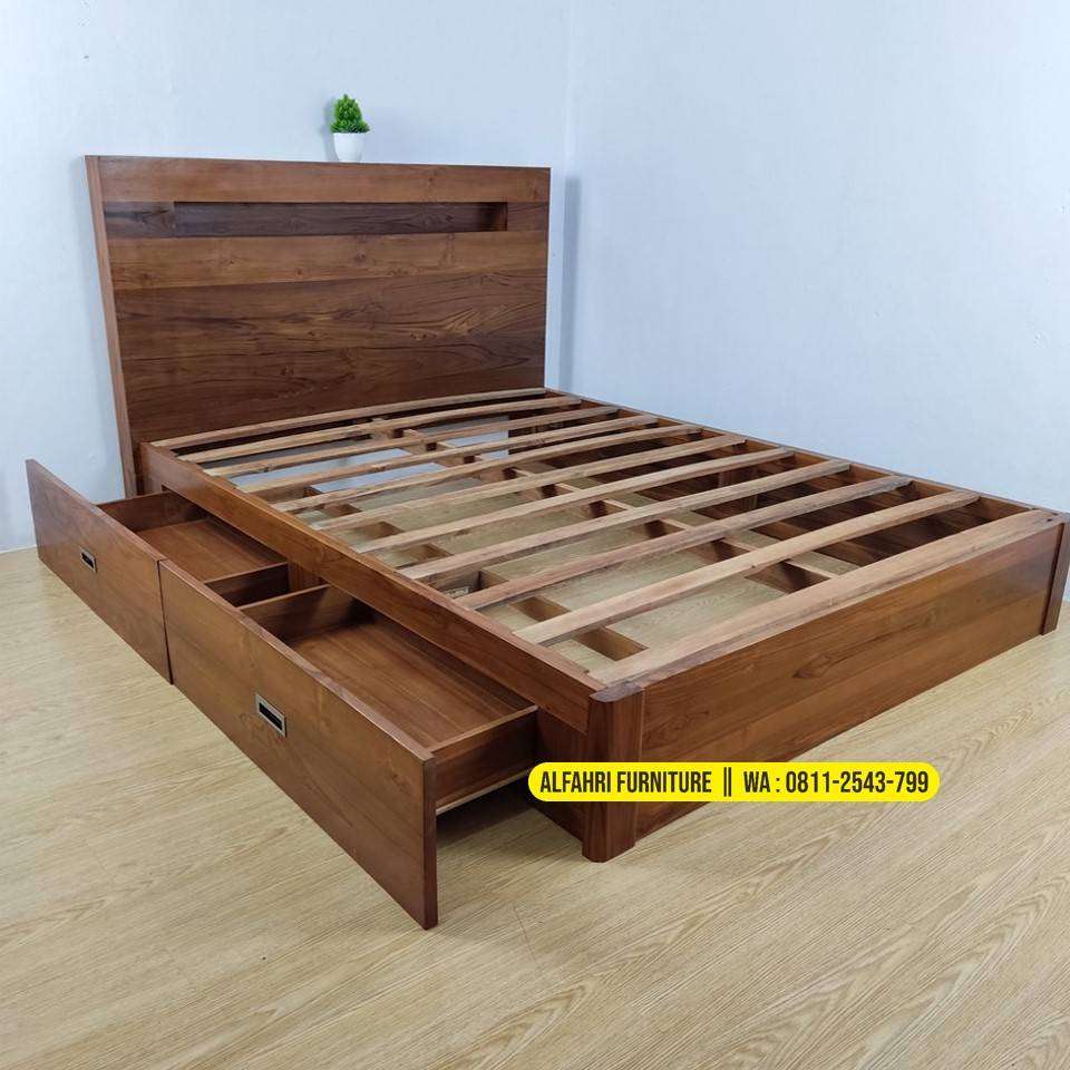 Detail Gambar Tempat Tidur Kayu Minimalis Nomer 29