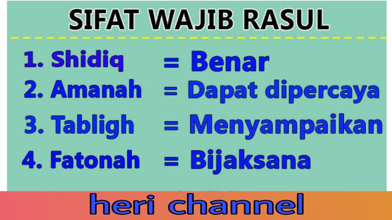 Detail Gambar Tentang Rasul Allah Dan Sifat Sifat Rasul Nomer 6