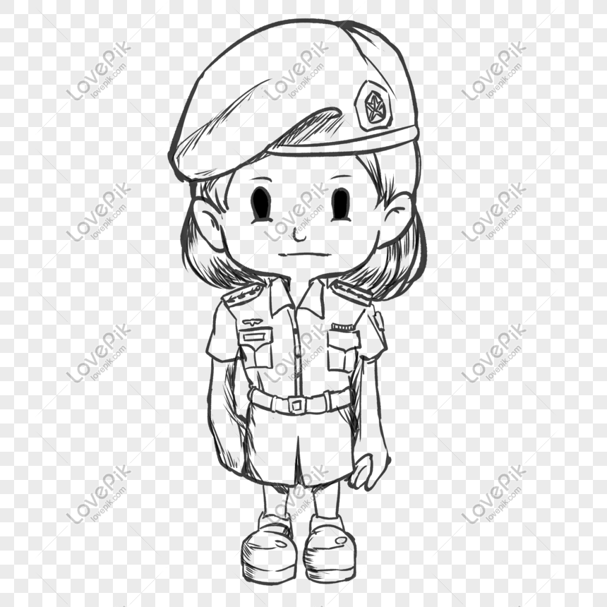 Detail Gambar Tentara Kartun Hitam Putih Nomer 7