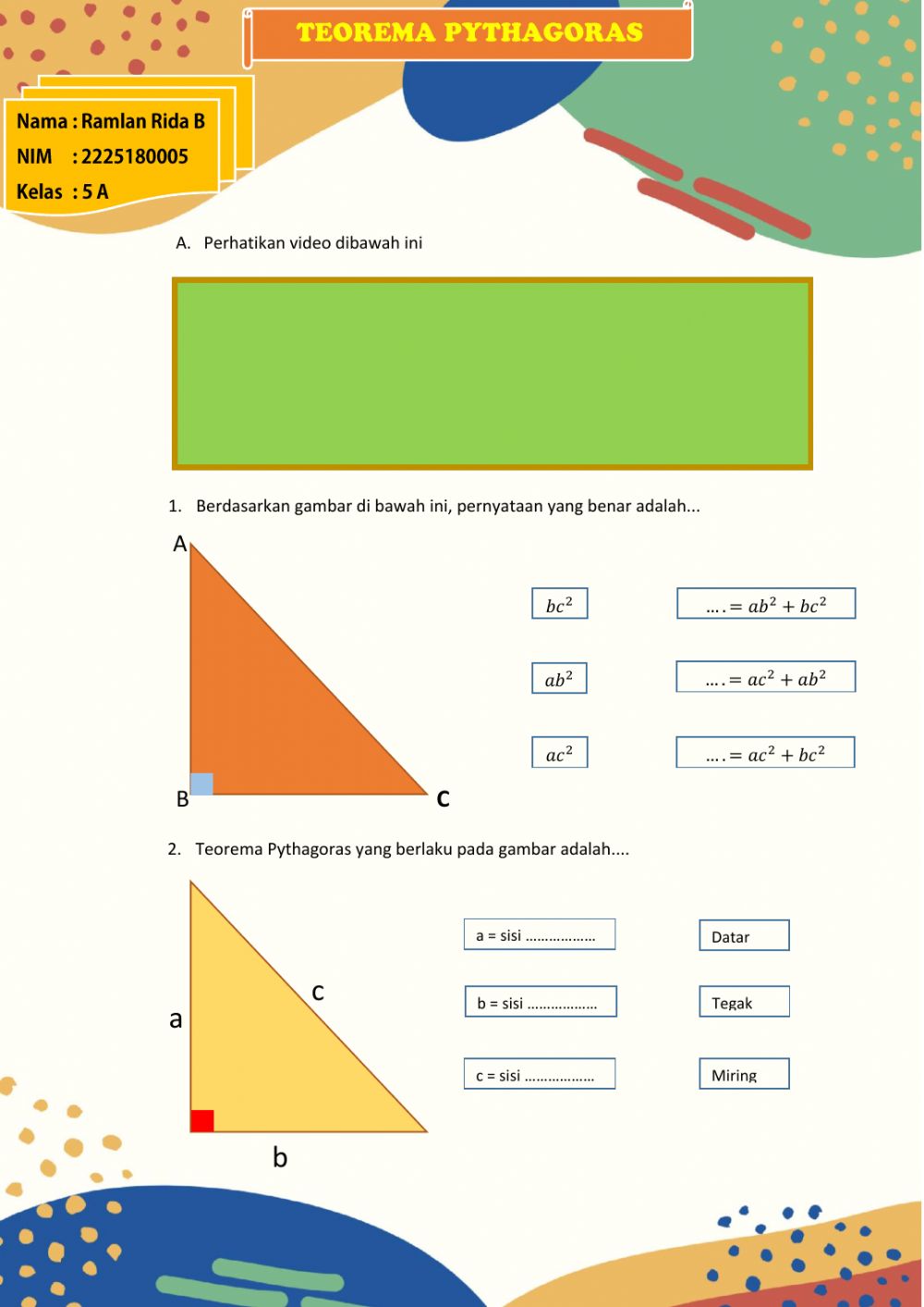 Detail Gambar Teorema Pythagoras Nomer 37