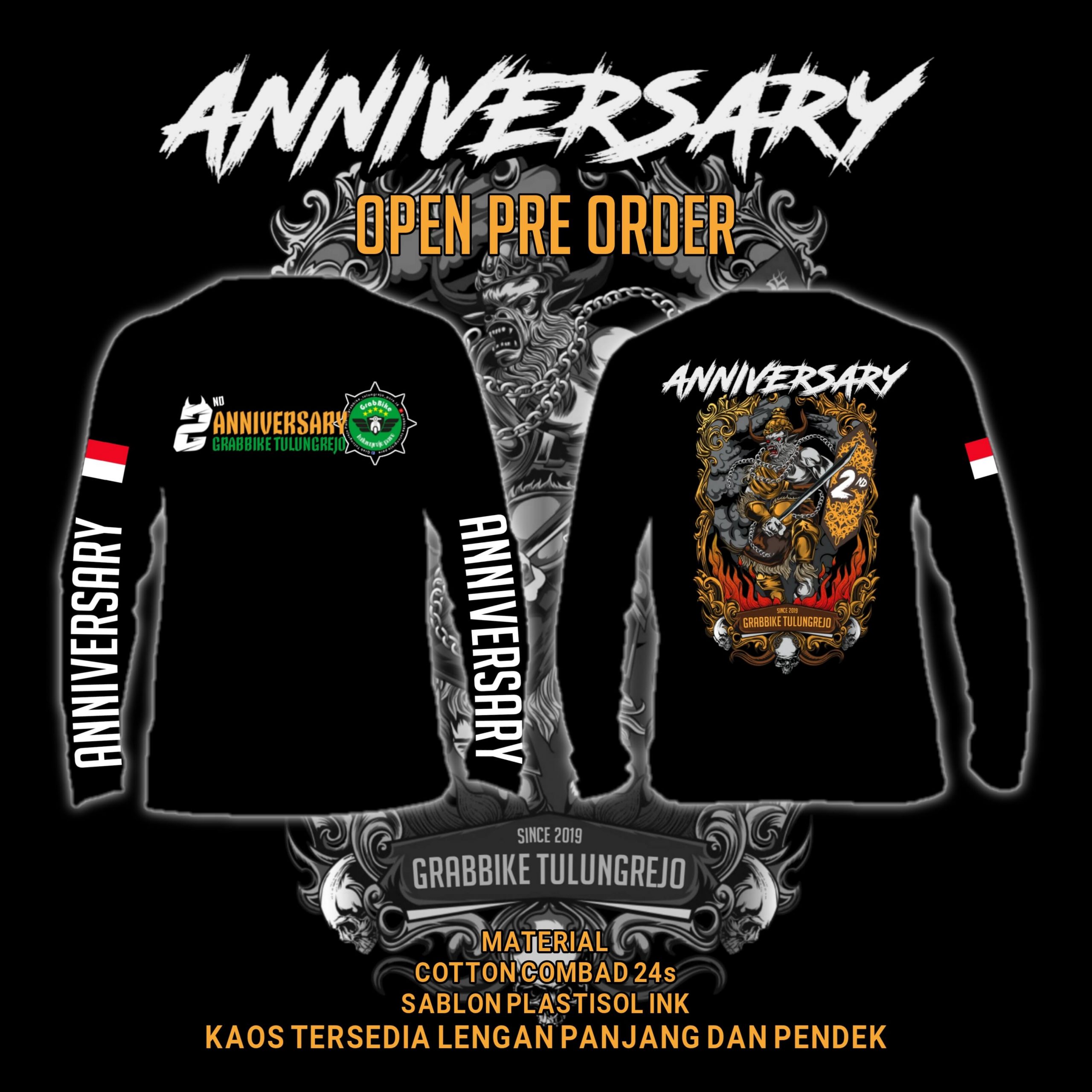 Detail Desain Baju Anniversary Club Motor Nomer 42