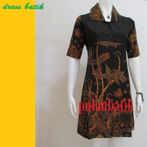 Detail Desain Baju Batik Dress Nomer 6