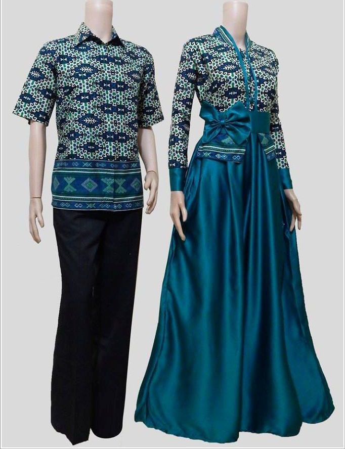 Detail Desain Baju Batik Kombinasi Nomer 49