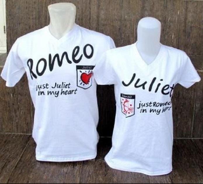 Detail Desain Baju Couple Tulisan Nomer 28