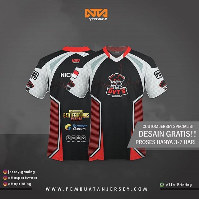 Detail Desain Baju Esport Pubg Nomer 40