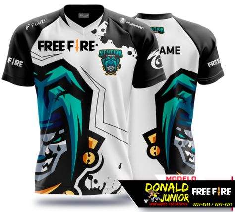 Detail Desain Baju Free Fire Polos Nomer 44