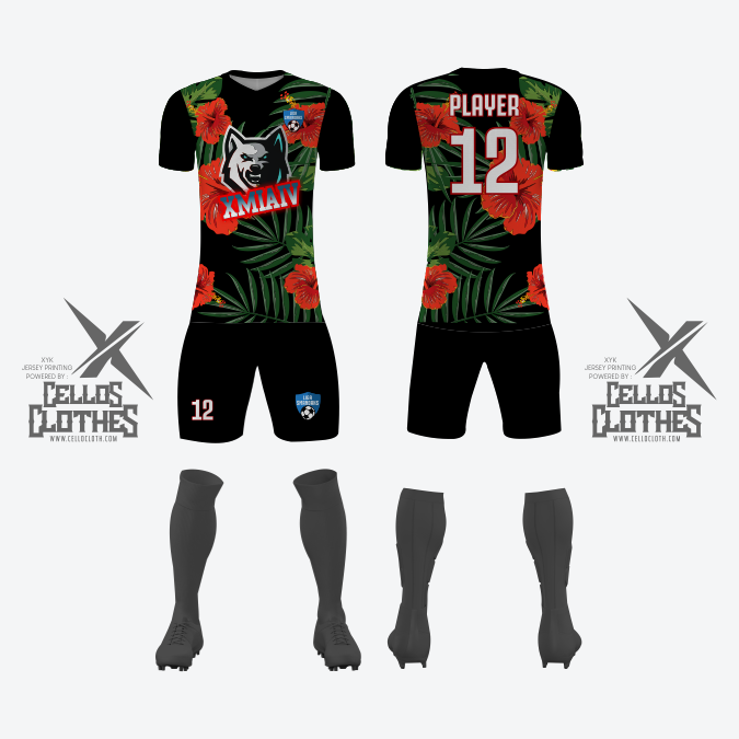 Detail Desain Baju Futsal Motif Bunga Nomer 26