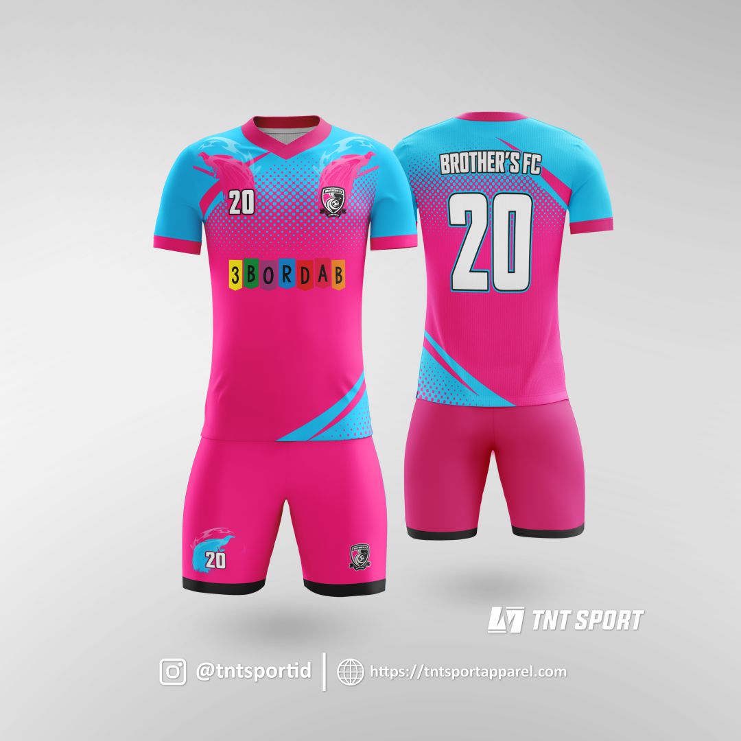 Detail Desain Baju Futsal Warna Pink Nomer 6