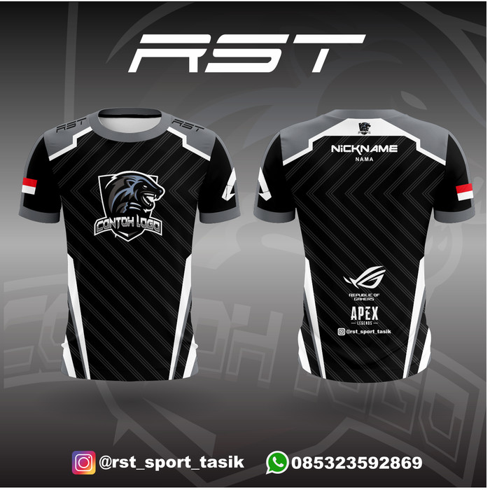 Detail Desain Baju Jersey Gaming Nomer 55