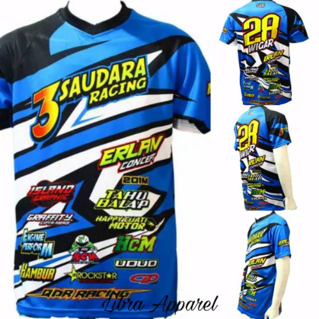 Detail Desain Baju Jersey Racing Nomer 22