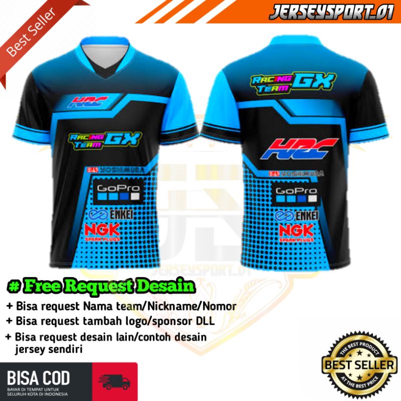 Detail Desain Baju Jersey Racing Nomer 47