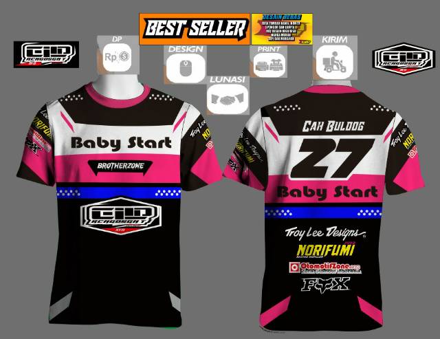 Detail Desain Baju Jersey Racing Nomer 48