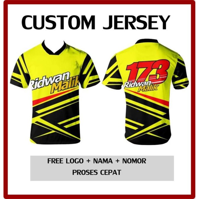 Detail Desain Baju Jersey Racing Polos Nomer 53