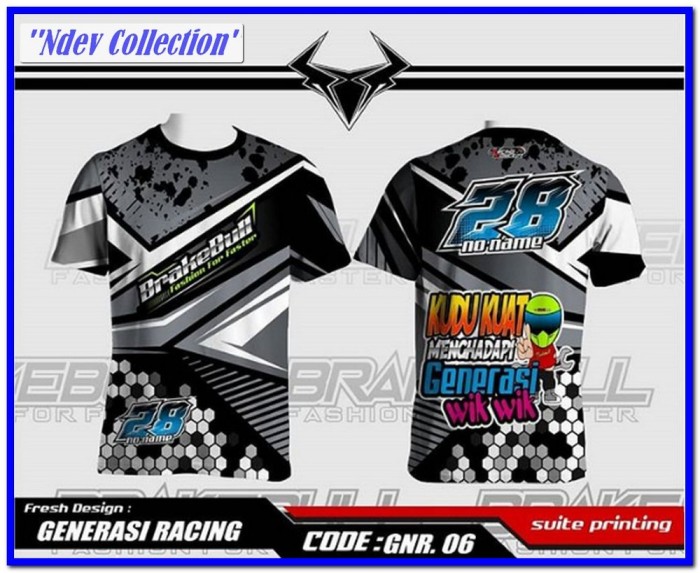 Detail Desain Baju Jersey Racing Polos Nomer 8