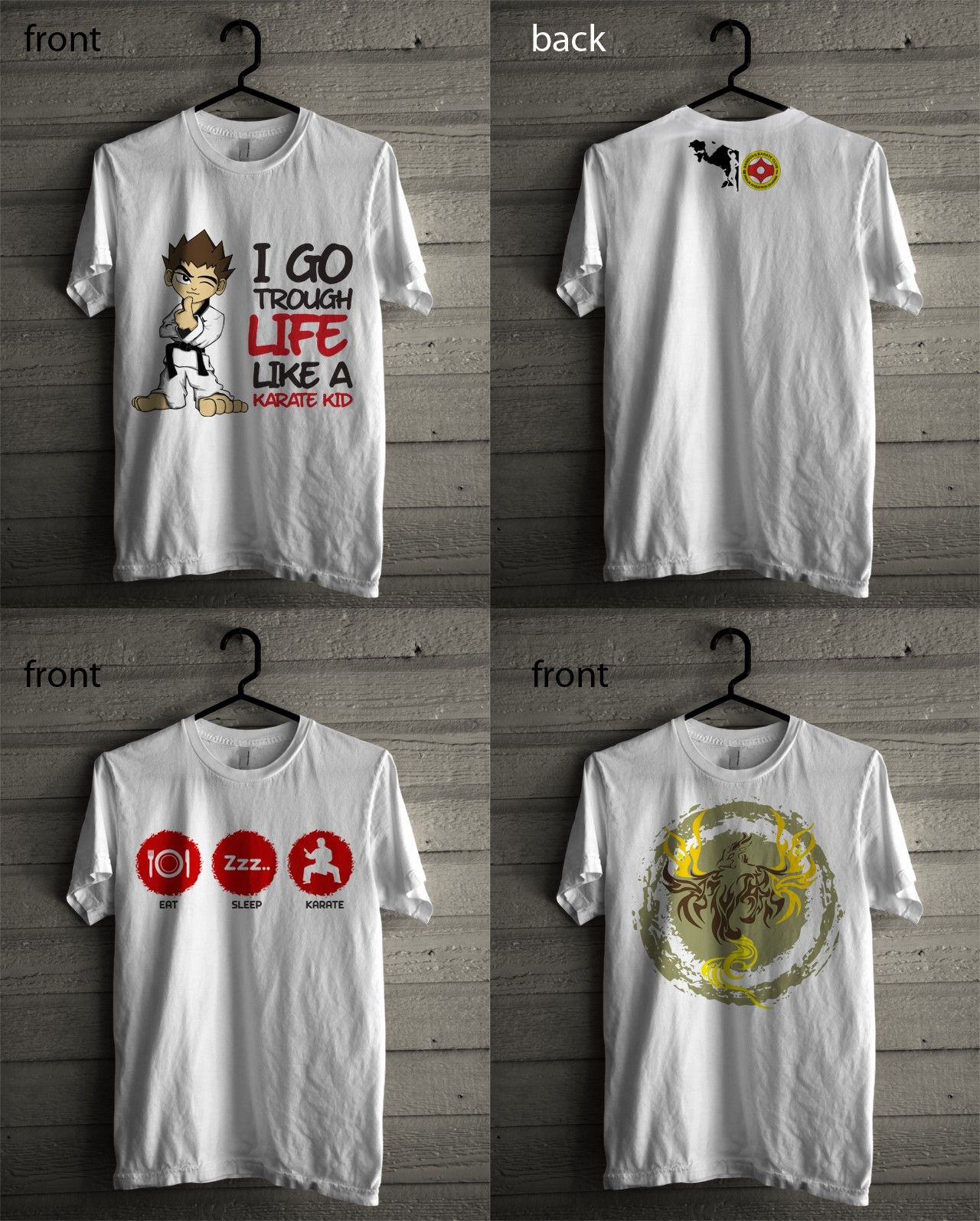 Detail Desain Baju Kaos Karate Nomer 4