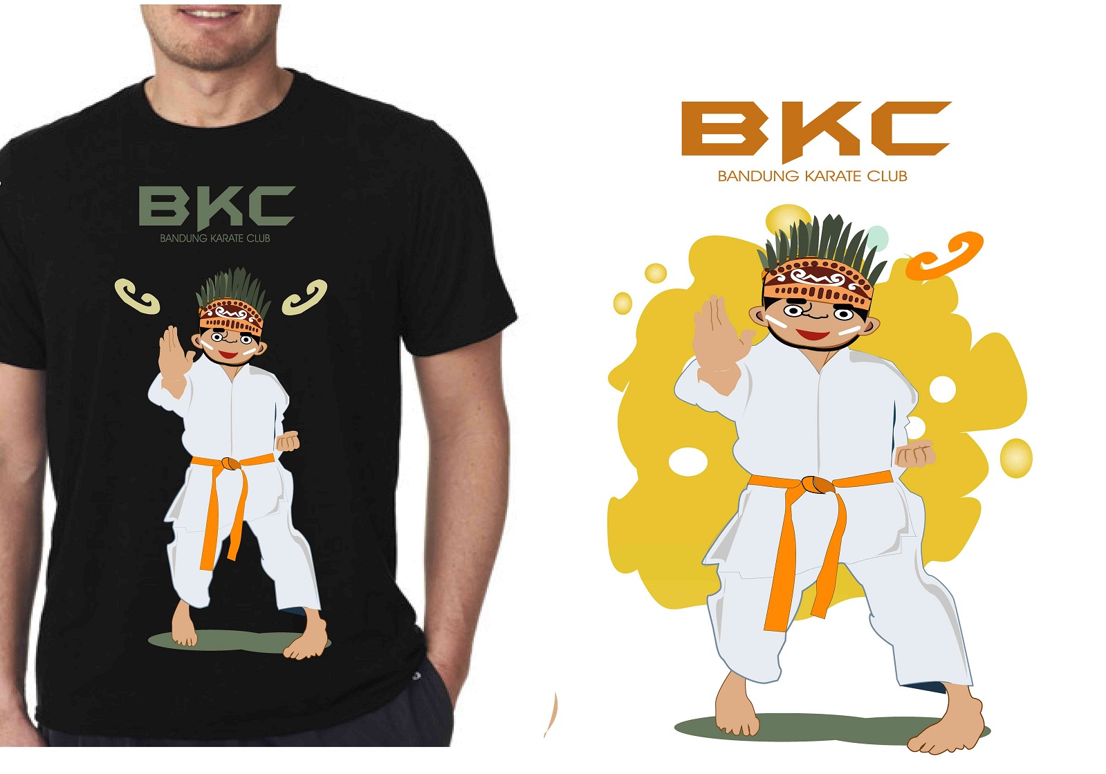 Detail Desain Baju Kaos Karate Nomer 8