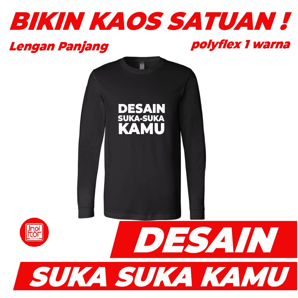 Detail Desain Baju Kaos Lengan Panjang Sablon Nomer 49