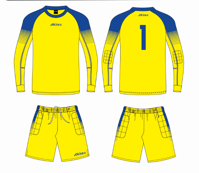 Detail Desain Baju Kiper Sepak Bola Nomer 14