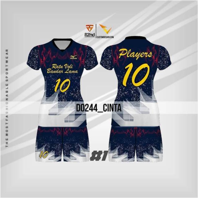 Detail Desain Baju Volly Polos Nomer 23