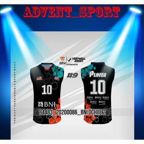 Detail Desain Baju Volly Printing Nomer 31